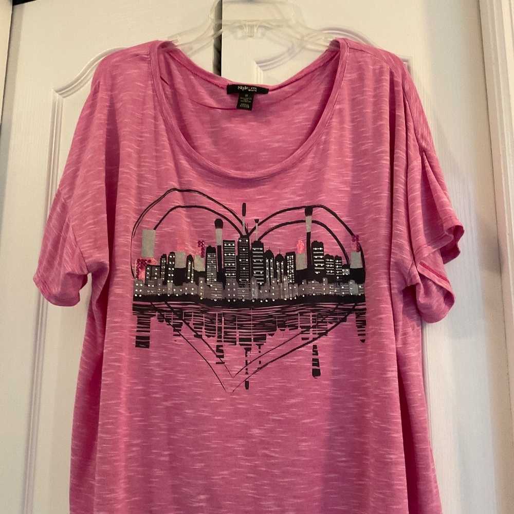 Women’s Style & Co. red blouse 1X
